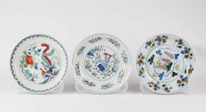 Three various Chinese Doucai saucer dishes