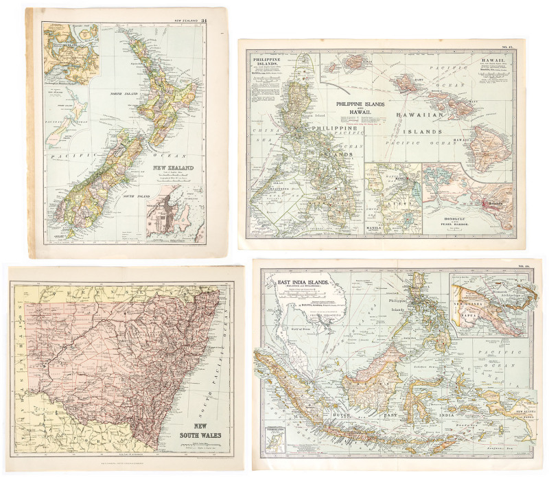 Australian, New Zealand and the Pacific: Group of assorted maps, 19th and 20th century