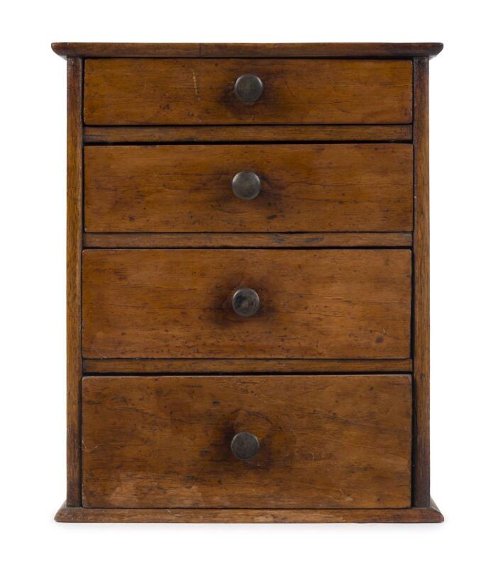 A miniature chest of 4 drawers, Australian cedar, circa 1900