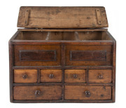 A wall mounted kitchen pantry, stained pine, South Australian origin, 19th century - 2