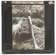 Important collection of glass plate lantern slides with accompanying hand written book of various slide programs. Collection features rare photographs of TASMANIAN ABORIGINES - 11