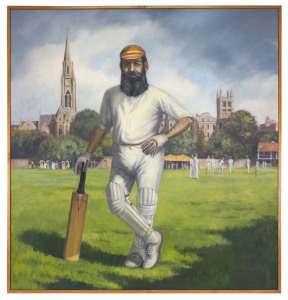 Dr. W.G. Grace original painting on canvas, signed "Payne" at lower right; undated172 x 164cm.