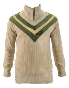 AUSTRALIAN TEST TEAM 1921: WARREN BARDSLEYThe Australian team long-sleeved jumper issued to Bardsley, opening batsman, as part of the team that toured England. Extremely rare.