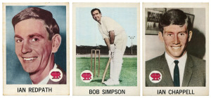 BUBBLE GUM CARDS: 1965 Scanlan's Cricket Gum "Cricketers", complete set [40], VG/VF.