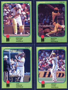 BUBBLE GUM CARDS: 1981 Scanlans "W.S.C. Super Series" complete set of [84] + all 6 check-list cards, VF/EF.