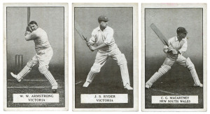 CIGARETTE CARDS: 1926 Gallaher Ltd "Famous Cricketers" complete set [100], F/EF. Cat.£300.