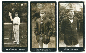 CIGARETTE CARDS: 1912 F. & J. SMITH'S "Cricketers" complete set [50], plus the complete 2nd series [20]. Poor/G. Cat.£1400.