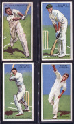 CIGARETTE CARDS: JOHN PLAYER & SONS 1926 "Cricketers, Caricatures by Rip" [50], "Cricketers 1930" [50], "Cricketers 1934" [50] & "Cricketers 1938" [50]; all complete sets, VG/EF. Cat.£285.