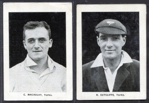TRADE CARDS: D.C. THOMSON "Cricketers" complete series of large size cards [24], VF/EF. Cat.£192.