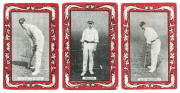 CIGARETTE CARDS: W.D. & H.O. WILLS: 1909 "Australian & English Cricketers" (Red borders; "Capstan" & "Vice Regal" backs), complete set [25]; Fair/VG. Cat.£425.