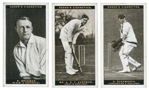 CIGARETTE CARDS: OGDEN'S 1928 "Australian Test Cricketers" complete set (36) and 1938 "Prominent Cricketers of 1938" complete set (50). Both sets VF/EF. Cat.£255.