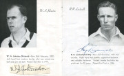 1948 AUSTRALIAN XI's ENGLISH TOUR, official P&O 32-page brochure with all 18 signatures in ink, including Don Bradman, Lindsay Hassett, Sid Barnes & Keith Miller. A few signatures (Bradman, Johnson, Johnston & Keith Johnson) are tipped-in. It is hard to f - 2