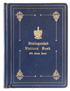 OLD SWAN HOTEL, HARROGATE, YORKSHIRE: The Distinguished Visitors Book (blue leather with gilt embossing) intermittently maintained during the 1953-84 period.