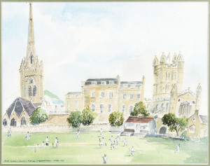 Chappell, J. A.Bath Schools Cricket Festival International - Final 1991watercolour, signed and dated lower right30 x 38cm framed and glazed overall 45 x 53.5cm