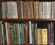 A CRICKET LIBRARY: A large quantity of books, mainly about Australian cricket and cricketers but also strong in English content. Mixed condition and with a degree of duplication, but includes many useful books in hard cover and with dust jackets. Inspecti - 2
