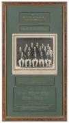 1935-36 AUSTRALIA IN SOUTH AFRICA: AUSTRALIA'S FIRST FULL SCALE TOUR OF SOUTH AFRICA attractively headed display incorporating an official team photograph fully signed in the lower margin