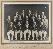 1935-36 AUSTRALIA IN SOUTH AFRICA: AUSTRALIA'S FIRST FULL SCALE TOUR OF SOUTH AFRICA attractively headed display incorporating an official team photograph fully signed in the lower margin - 2