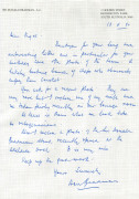 A DON BRADMAN CORRESPONDENCE: An unique correspondence between Don Bradman to Nigel Ward of Norfolk, England, who was conducting personal research into Don Bradman's ancestry during the early 1990's. The archive comprises of 49 hand and type written lette