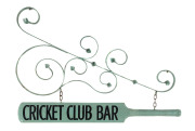 The "CRICKET CLUB BAR" hanging sign from the WINDSOR HOTEL, Melbourne.
