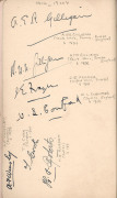 AN ENGLISH AUTOGRAPH BOOK c1914-30 autograph book containing the pen signatures English County and Test Match cricketers who appeared in Tests between 1908 and 1930. The collection was assembled by C.M.Pardy, who went on to become an Alderman of the City - 2