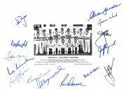 THE CENTENARY TEST TOUR OF ENGLAND: Official Australian Cricket Board Team Sheet, fully signed by the team which included Greg Chappell (Capt.), Kim Hughes (Vice Capt.), Allan Border, Dennis Lillee, Len Pascoe and Jeff Thomson; together with a team photog - 2