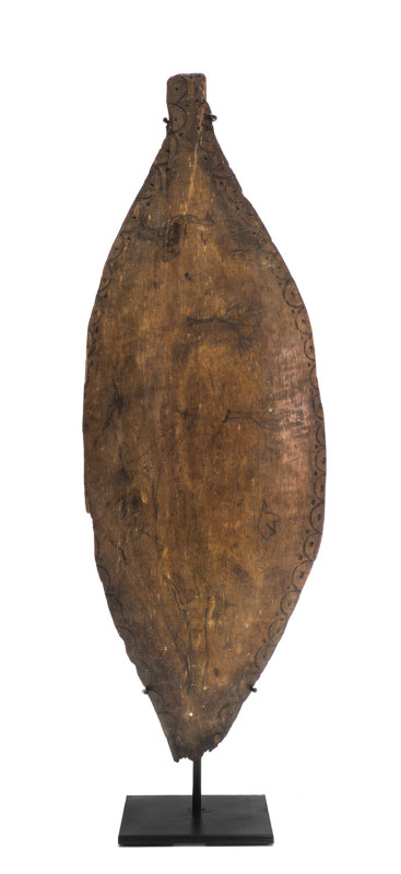 A superb transitional shield, Lake Condah Mission, circa 1900