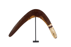 A painted boomerang, Mornington Island, Queensland, early-mid 20th century