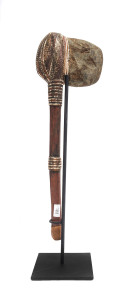 A painted hafted axe, Arnhem Land region, Northern Territory, mid 20th century