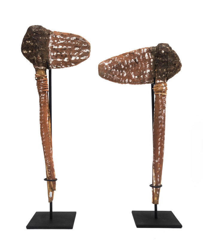 Two painted hafted axes, Hatches Creek region, Northern Territory, circa 1940s