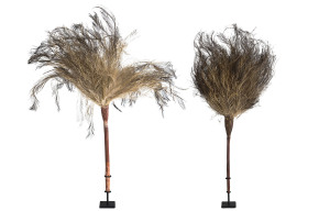 Two emu feather whisks, Arnhem Land region, Northern Territory, early 20th century