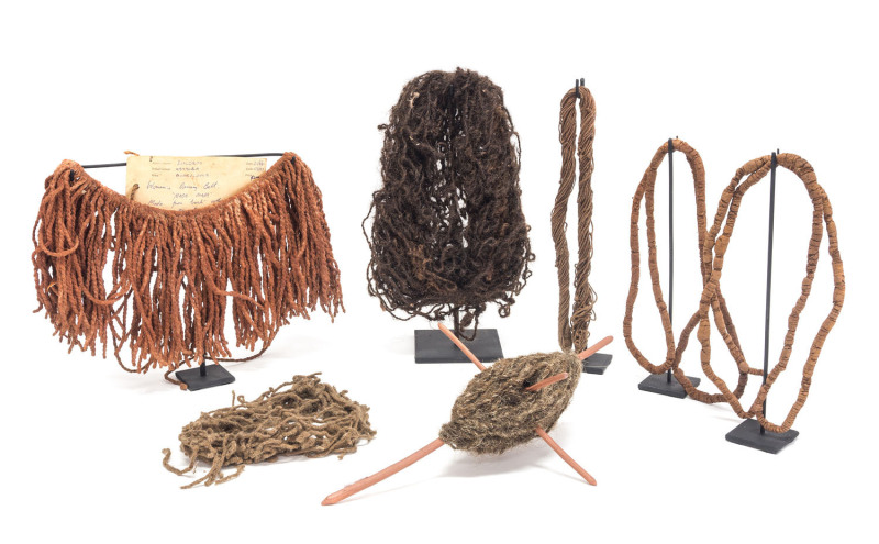 A collection of seven objects and adornments, Central Australia, early- mid 20th century