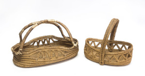 Two woven baskets, Lake Alexandrina region, South Australia, early 20th century