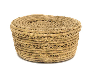 A woven basket, Lake Alexandrina region, South Australia, early 20th century