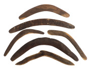 Six boomerangs, Various Regions, circa 1900