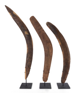 Three hunting boomerangs, Western Australia, early 20th century