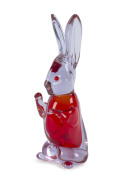 A Murano sommerso glass rabbit, Italian, circa 1960