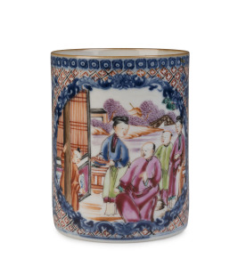 A Chinese export ware porcelain tankard, 18th century