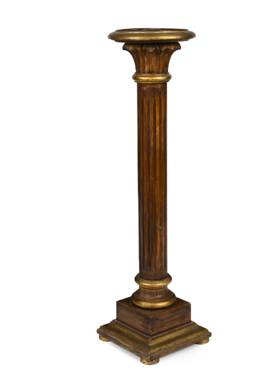 A Florentine pedestal, carved and gilded wood, Italian, mid 20th century