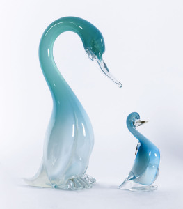 Two Murano glass ducks by Archimede Seguso, Italian, circa 1960