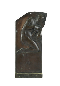An Art Deco bronze plaque, circa 1925 ​signed "G. MARTINEZ"