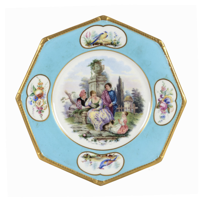 A Royal Worcester porcelain cabinet plate, circa 1888