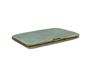 An English shagreen covered cigarette case, early 20th century