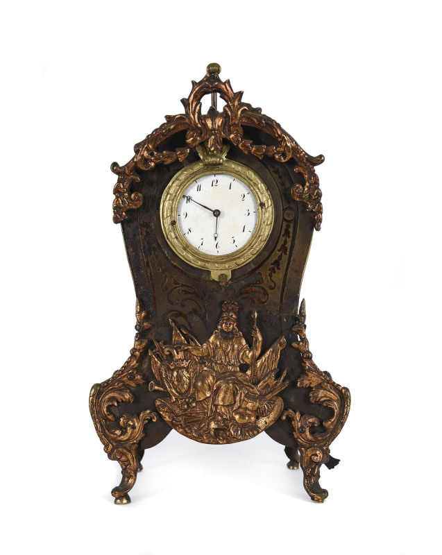 A French boulle and ormolu bedside clock, 19th century