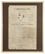 "A PHRENOLOGICAL CHART", circa 1871 printed by Edward Turner Printers And Stationers, 26 Hunter Street, Sydney framed and glazed - 2