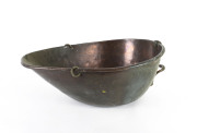 KITCHENALIA: Assorted copper and brass cooking pots and pans and sharpening steels, 19th and 20th century - 2