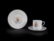 MABEL LUCIE ATTWELL rare Shelley porcelain cup, saucer, plate set, circa 1930