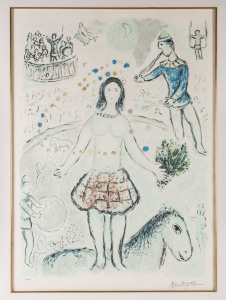 MARC CHAGALL (1887-1985) Circus Girl Riding A Horse, lithograph 50/500