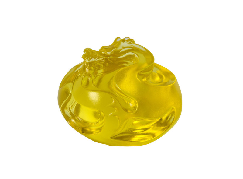 TITTOT Chinese art glass dragon paperweight, early 21st century
