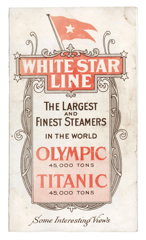 THE WHITE STAR LINER "TITANIC" A small collection of three rare printed documents which record the excitement and wonder of the creation of the Titanic as well as it's tragic end.