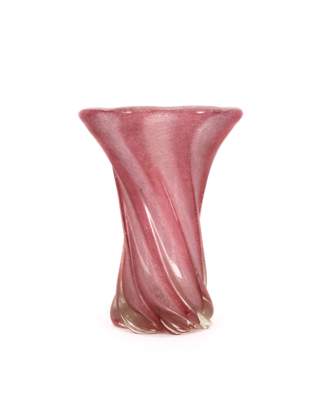 SERGUSO Murano Pulegoso glass vase, Italy, circa 1960